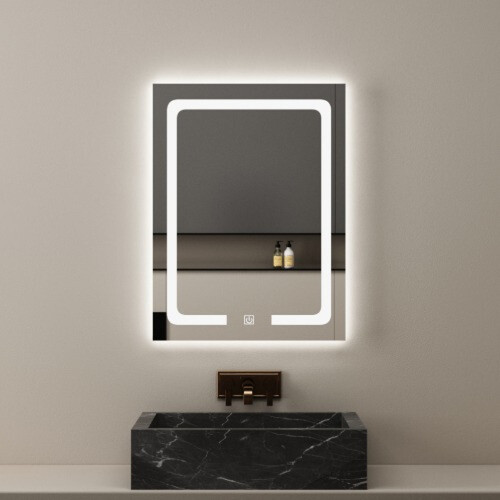 Rectangular Shape LED Mirror 60 × 80 cm Contemporary | Al Muhaidib Sanitary and Ceramic