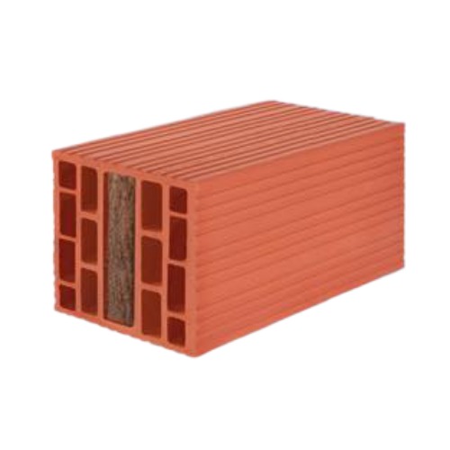 طوب احمر مفرغ عازل مقاس 40×20×20 سم وزن 11 كغم | شركة الصراط السعودية