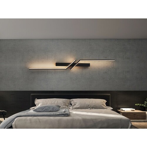 فيرفيلد إنارة جدارية لمبه LED لون أسود مقاس 1000×115×70 مم | FAIRFIELD