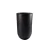 Fiberglass Flower Pot, Cylinder Shape, Diameter 45, Height 75 cm, Shiny black Color