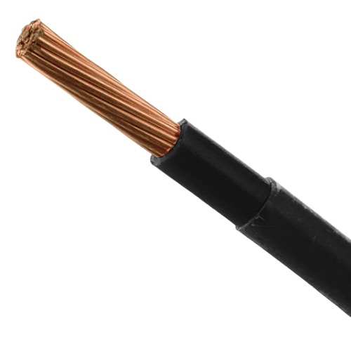 سلك 6 AWG THHN/THWN نحاس مجدول 600 فولت عزل PVC مغلف نايلون أسود | شركة كابلات الشرقية للصناعة