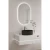 Ceramic Artificial Marble Wash Basin, Raised Basin With LED Mirrors, Size 80×50×25 cm, White Color
