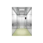  مصعد طبي بغرفة ماكينة، حمولة 1600 كجم، سرعة 1.5 م/ث، عدد الركاب 21، جدران ستانلس ستيل، أرضية PVC