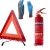 fire extinguisher 1kg with reflective warning triangle              