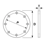 سدة فلنجه [PE 100]، مقاس 50 ملي، مصنع الاتحاد للأنابيب