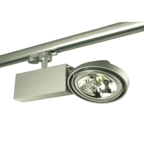 Track Lighting Adjustable 1×50 G53 Silver | 02042003824
