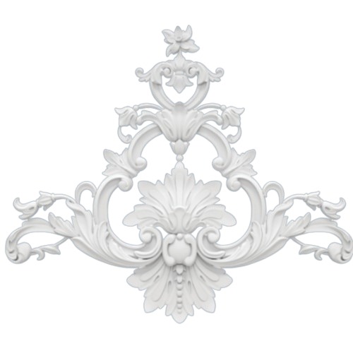 Patterned PU Foam Ceiling Decorations 44x36 cm, White | Zakharef Company