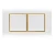 Electrical light switch 2 gang 10 Amp Omnia Alfanar Size 14 × 7 cm Color White with Gold Ring