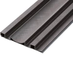 PVC wood replacement, size 16 x 290 cm, dark gray color