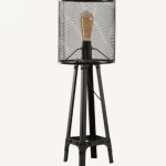 Modern Table Lamp, Dimensions 27.5x27.5 cm, Black Color