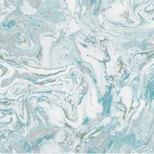 Classic Wall Decoration Vinyl Sheath 15.6m x 106cm Gray White Cyan | Luxury line