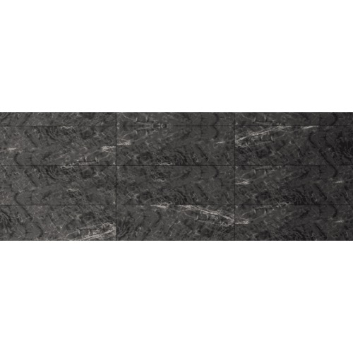 بلاط حوائط سيراميك ارتفاع 1 سم، مقاس 30×90 سم، لون أسود مطفي، موديل Marrakech | شركة ابيات