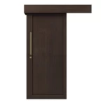 باب سحاب خشبي بريميوم بتصميم فاخر، بني غامق، مقاس 110×265 سم، رقم الموديل TR7