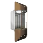 مصعد بانورامي، 21 ركاب، 1600 كجم، سرعة 1.0 متر/ثانية، غلاف دائري بإنارة علوية