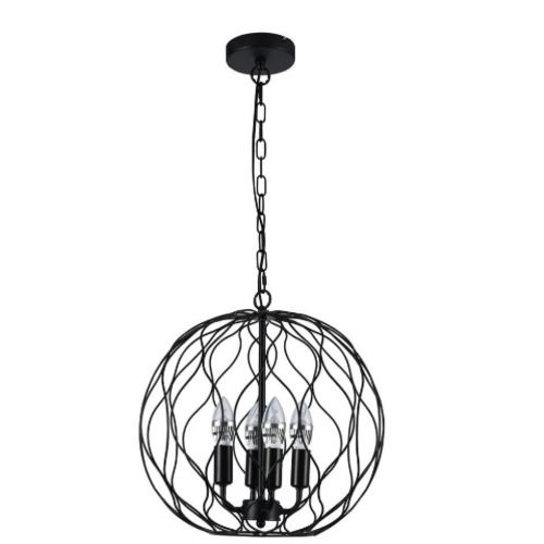 Classic Pendant Light 38 cm Width, 1 m Wire Length, Black Color | 49362