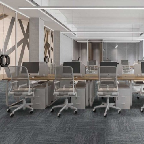 Office Carpet Tiles 60x60 cm Gray Color, Model 35011 | 