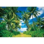 Mural image tropical design, size 366cm × 254 cm, green color