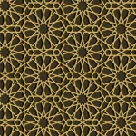 ورق جدران نقشات مقاس 15.6 م×100 سم، لون اسود مع ذهبي