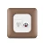 RJ11 6P6C + Angular Sattelite Socket, Copper Color, 7x7cm | Spectra 