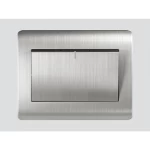 ارت دي ان اي مفتاح كبس مفرد، مقاس 7×7 سم، 16 أمبير، لون ستيل، A66