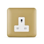 فيش مفرد 13 أمبير سبكترا، لون ذهبي، 7×7 سم، 250 فولت 