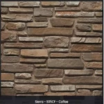 Sierra coffee Stone, Natural Surface, Brown Color, Dimensions 50×10 cm, Thickness  2-4 cm