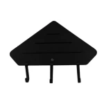 Glass Shower Shelf,  Size 256x190x44.5 mm, Matte black Color