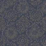 Floral Design Wall Covering, Length 10 m, Width 50 cm, blue color