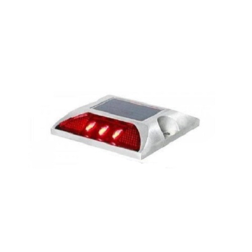 Solar Powered Road Sign Red 12V Waterproof Dustproof Corrosion Resistant Traffic Marker