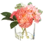 Decorative artificial flower, pink color, height 18 cm