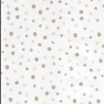 Vinyl Wall Decoration, Youthful Design, Size 10m×53cm, White with brown and cyan Color