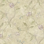 American Wallpaper Beige Color Floral Design, Size 10mx0.53m, Model TB4237