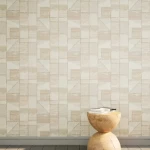 ورق جداري هندسي طول 10 م، عرض 50 سم، لون بني فاتح