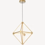 Contemporary LED Chandelier, Size 64 x 62 x 120 cm, copper Color