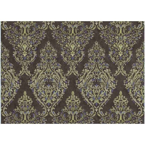 Italian Wallpaper Classic Design 10 m x 1.06 m Dark Brown, Model 81903 | Balbaid Decor Company
