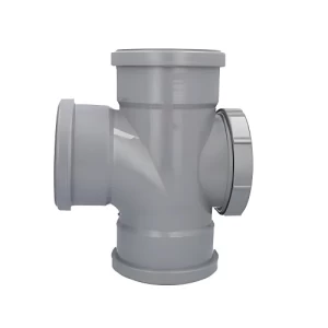 UPVC Access Tee 87.5° Size 160 mm, Length 358 mm, Grey | Cosmoplast Factory