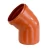 UPVC Plastic Elbow 30° size  110 mm Thickness 3 mm Color Orange | Almanar Factory