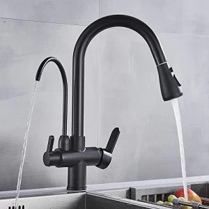 حنفيه حوض مع خط تحليه واحد 41.5x26.5 سم، لون اسود | الهاشم للادوات الصحية
