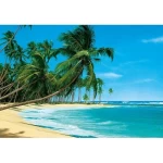 Decorative wall mural sea design, size 366cm × 254 cm, blue color