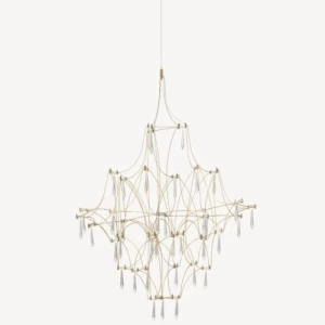 ماري ثريا LED مودرن تصميم فاخر، مقاس 83 ×83 ×85 سم، لون ذهبي | شركة ابيات