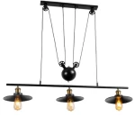 New Classic Crystal Chandelier 3 Bulbs, Bottom Light Width 110 cm, Black