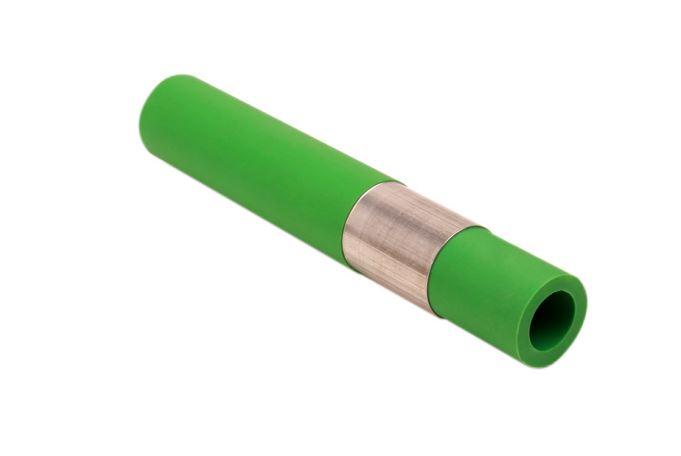 Alkoblan PPR/AL Plastic Pipes Size 50 mm Diameter 52.20 mm Green Color | AL KOBLAN Thermopipe Factory