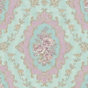 Italian Wall Decoration 10m x 0.73m Light Green with Pink, Model 27001 | Balbaid Decor Company