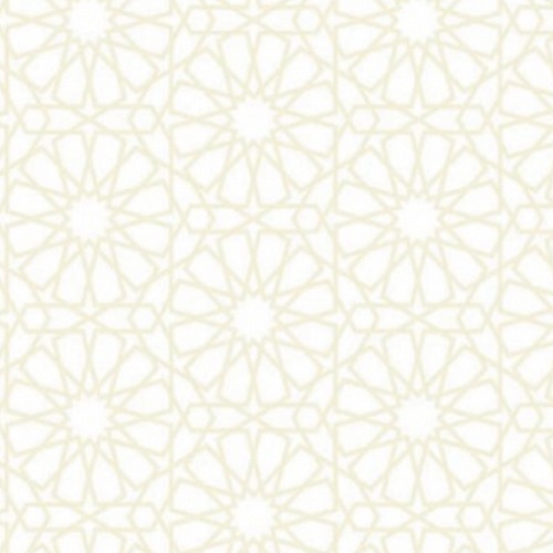 ورق جدران نقشات مقاس 15.6 م×100 سم، لون بيج مع ابيض | خط  الفخامة