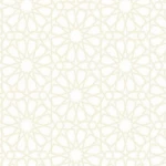 ورق جدران نقشات مقاس 15.6 م×100 سم، لون بيج مع ابيض 