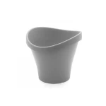 Plastic Planter, Size 45×42 cm, Round Shape, Gray