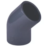 PVC Elbow 45° Schedule 80  3P Pipe Brand Size 1 inch Dark Gray Color 