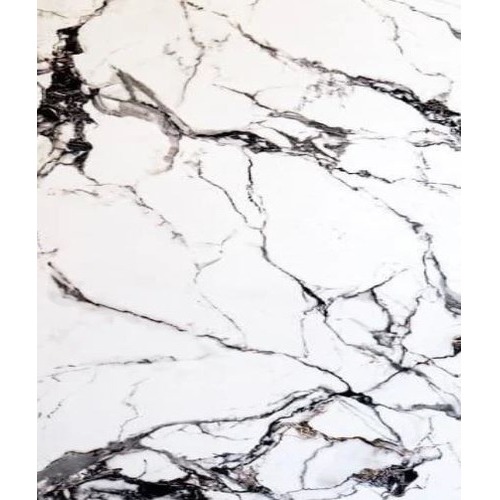 بديل رخام صيني مستطيل مقاس 280 × 122 سم لون ابيض بعروق اسود | خط  الفخامة