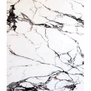 Chinese Marble Alternative Rectangle, Size 280 x 122 cm, White with Black Veins | Luxury line