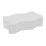 بلاط رصيف انترلوك يوني سمك 6 سم  لون ابيض | شركة معيار